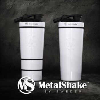 Metalshake Shaker Blanc Perle 600ml 4