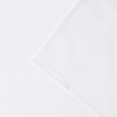 Drap Plat en Soie d'Eucalyptus - Simple - Blanc