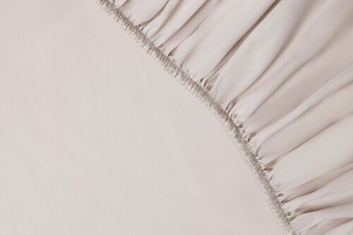 Eucalyptus Silk Fitted Sheet - Single - Pearl Wheat