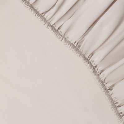 Eucalyptus Silk Fitted Sheet - Double - Pearl Wheat