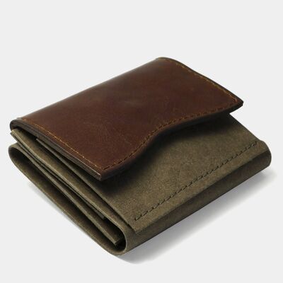 Portefeuille "Minimal Wallet Brown Fusion 2" en papier et cuir