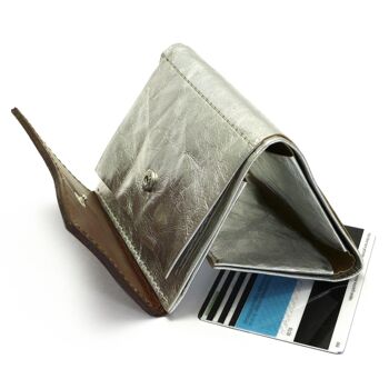 Portefeuille "Minimal Wallet Silver Fusion 2" en papier et cuir 2