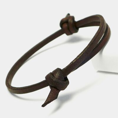 Men's bracelet "Leather Star TN73" made of leather