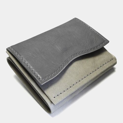 Portemonnaie "Minimal Wallet Stone Fusion 3" aus Papier & Leder