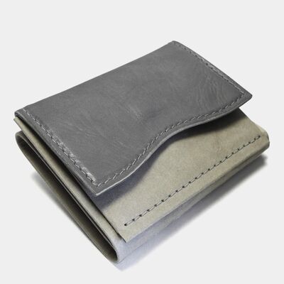 Portefeuille "Minimal Wallet Stone Fusion 3" en papier et cuir