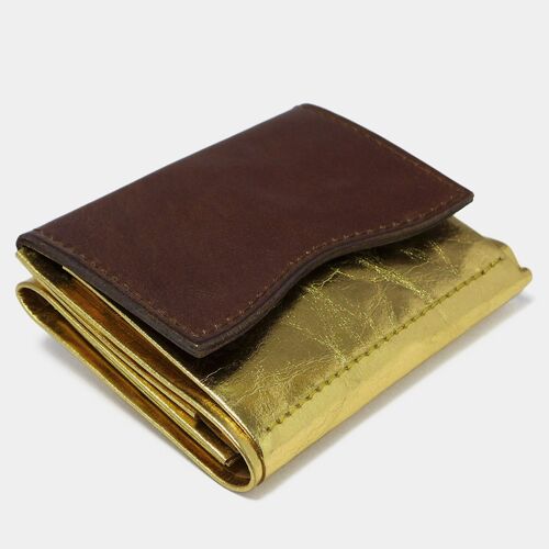 Portemonnaie "Minimal Wallet Gold Fusion 2" aus Papier & Leder