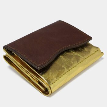 Portefeuille "Minimal Wallet Gold Fusion 2" en papier et cuir 1