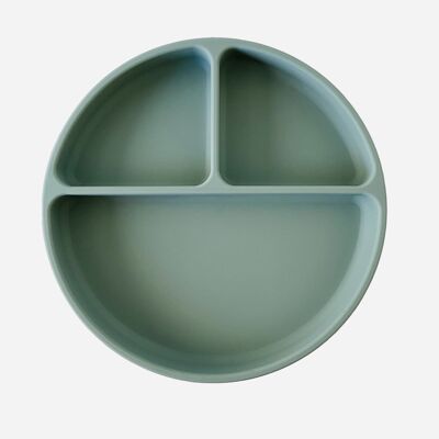 Baby Weaning Suction Plate in OLIVE