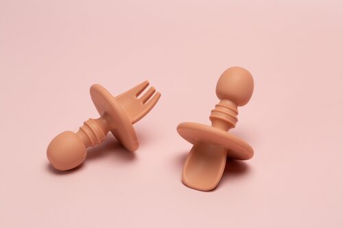 the MINI: silicone utensils in NEUTRAL PINK