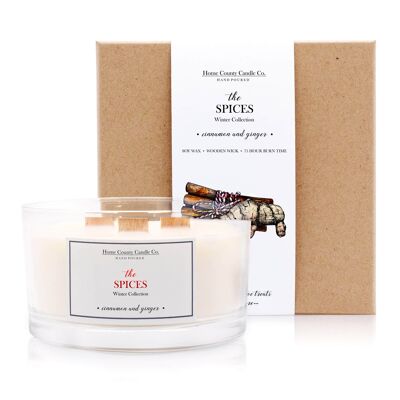 The Spices - Cinnamon & Ginger 3 Wick Soy Candle