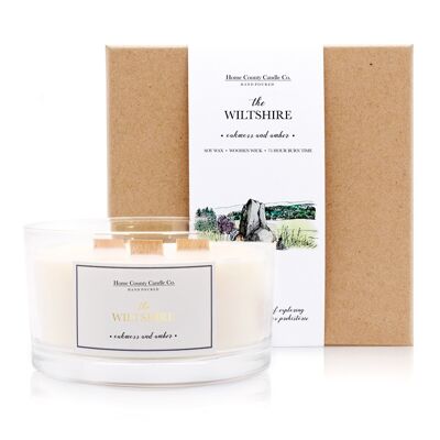 The Wiltshire - Oakmoss and Amber 3 Wick Soy Candle