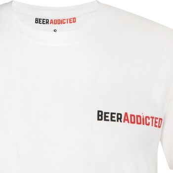 T-shirt BeerAddicted Blanc 4