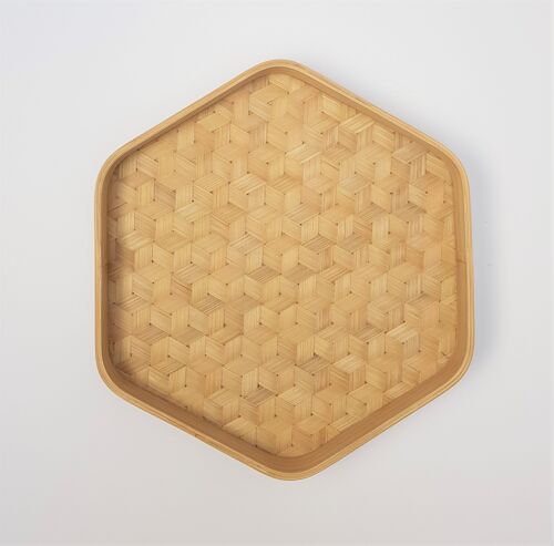 BH01 hexagon bamboo tray