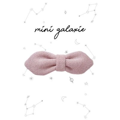 Pink bow and lurex hair clip