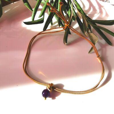 Sun day amethyst cord bracelet