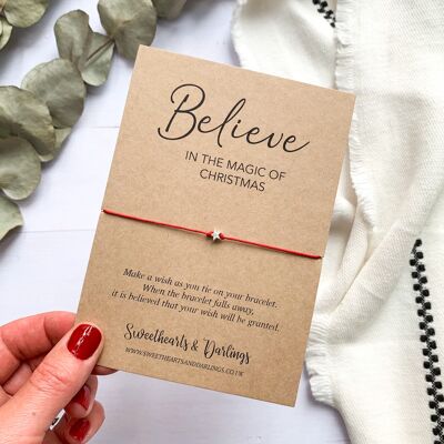 Believe In The Magic Of Christmas - Wish Bracelet