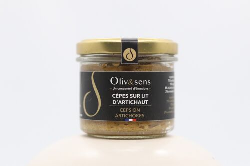 Cèpes sur lit d'artichaut