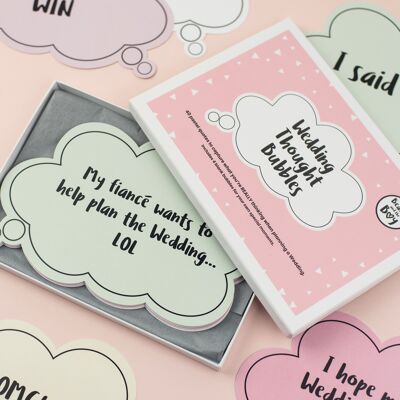Wedding Thought Bubbles - Milestone Cards