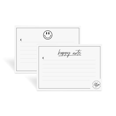 Notizblock-Set "Happy", A6, Weiß