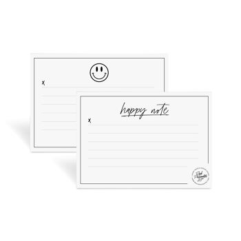 Notizblock-Set "Happy", A6, Blanc 1