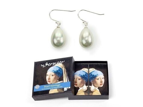 Pearl earrings silver, Girl with a pearl earring, Vermeer