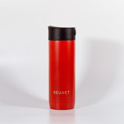 Gobelet de voyage réutilisable de 12 oz - Rouge