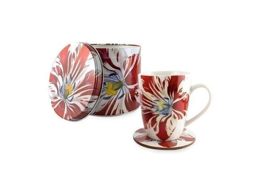 Set: Mug-tin- coaster, Tulip Marrel, Rijksmuseum