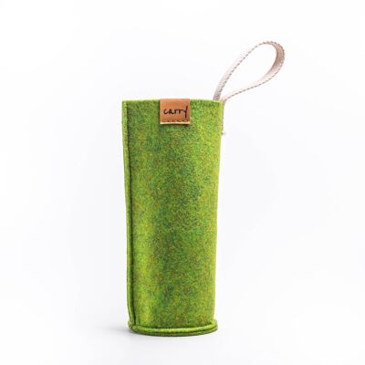 Felt bag for drinking bottle - CARRY Bottle Sleeve LIME 1.0l