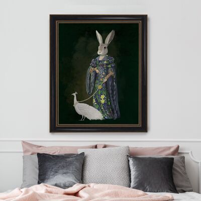 Ophelia Dolton and White Peacock Limited Edition 16x20inch Oxford Framed Art Print