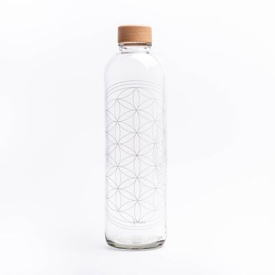 Botella de vidrio - CARRY Botella FLOR DE LA VIDA 1.0l