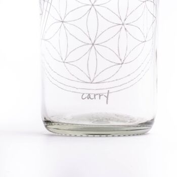 Gourde en verre - CARRY Bottle FLEUR DE VIE 1.0l 6