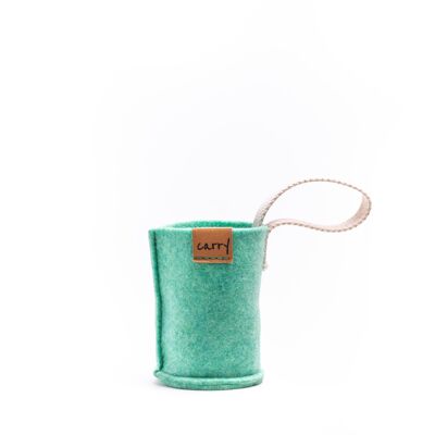 Felt bag for drinking bottle - CARRY Bottle Sleeve MINT 0.4l