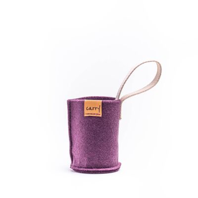 Felt bag for drinking bottle - CARRY Bottle Sleeve MAUVE 0.4l