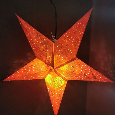 Paper star deep orange 5 points