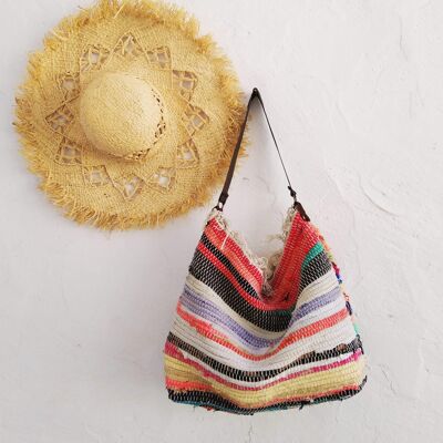 Boho Chic Kilim Bag -  Hobo Shape