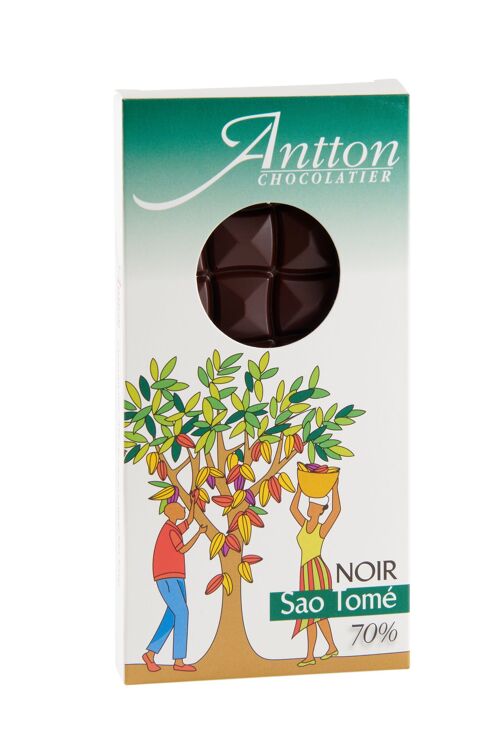 Tablette Origine Sao Tomé, Noir 70%, 90g