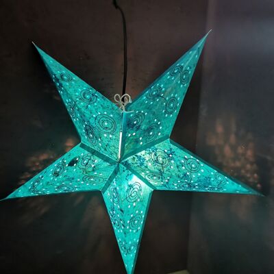 Paper star deep turquoise 5 points