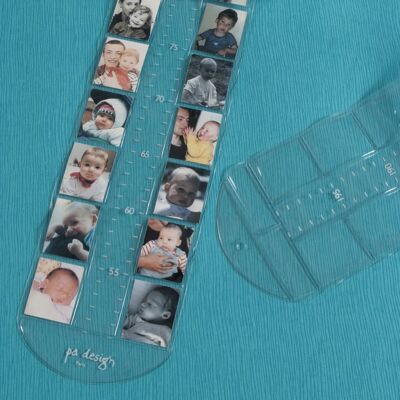 Wachstumstabelle Théophil - Doppelte Wachstumstabelle - KINDER - GEBURTSGESCHENK - FOTOHALTER