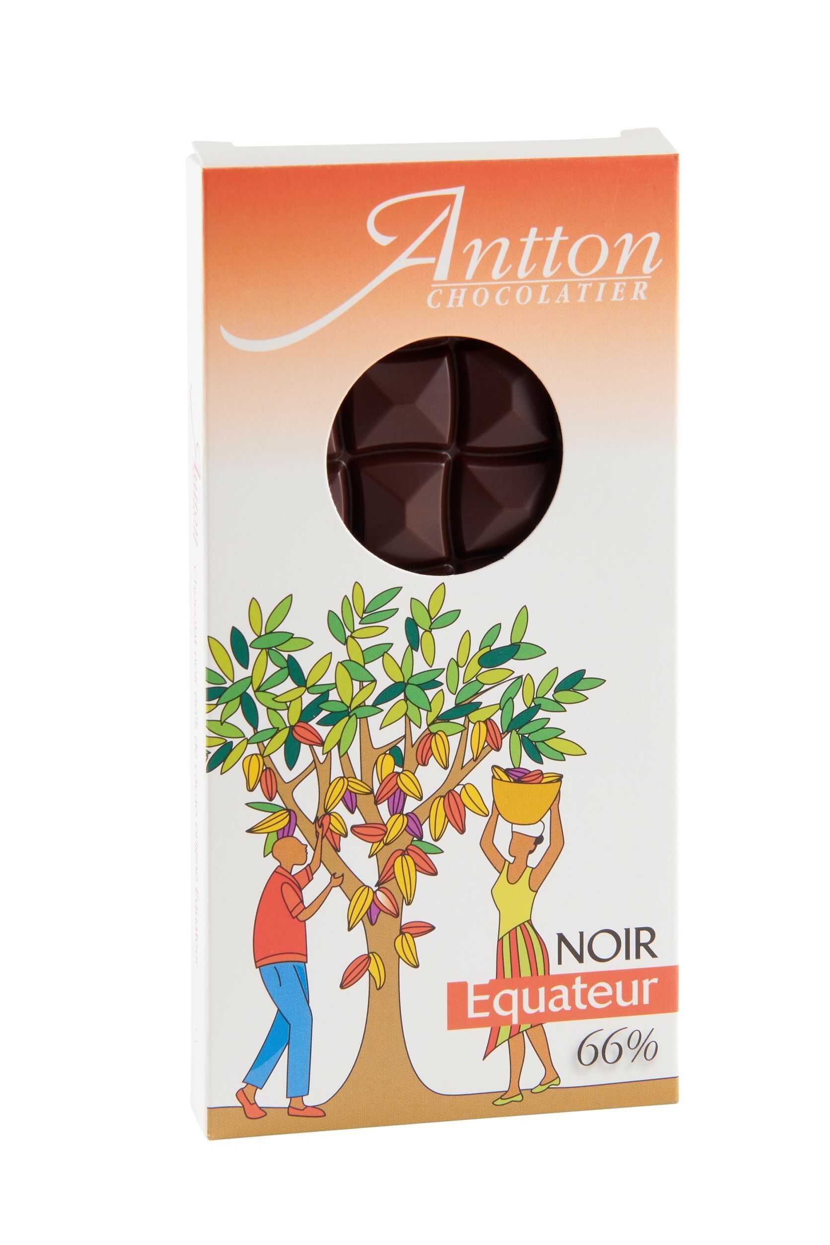 Tablette Origine Equateur, chocolat noir 66%, 80g