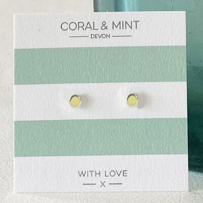 Mini Lemon Enamel Studs