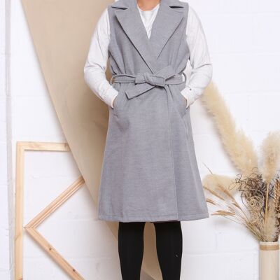 TRENCH SANS MANCHES Gris