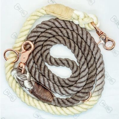 Adjustable Rope Lead - Chocolate Lavender