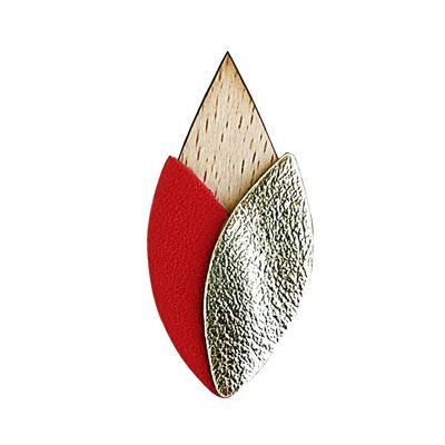 Red Tulip brooch