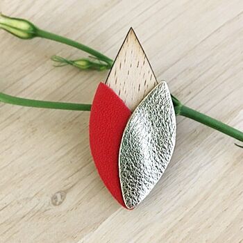 Broche Tulipe rouge 4