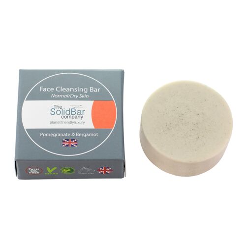 Face Cleansing Bar with Bergamot & Pomegranate 'Norma/lDry'