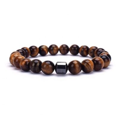Natural stone bracelet | chestnut | beaded bracelet | brown