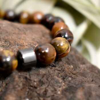Bracelet en pierre naturelle | châtaigne | bracelet de perles | brun 2