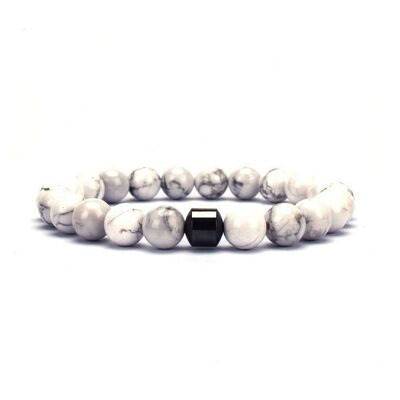 Natursteinarmband | leona | Perlenarmband | Weiß