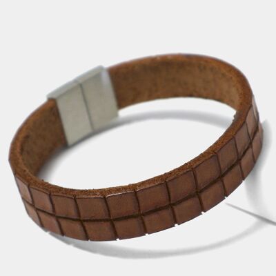 Pulsera de hombre "Leather Star KT56" de cuero