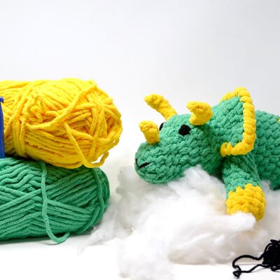 Toby Triceratops Crochet Kit